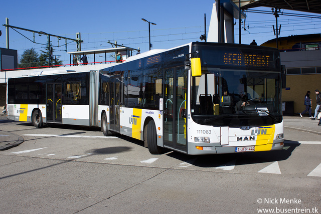 Foto van DeLijn MAN Lion's City G 111083 Gelede bus door Busentrein