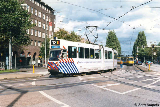Foto van GVB 9- & 10G-tram 791 Tram door RW2014