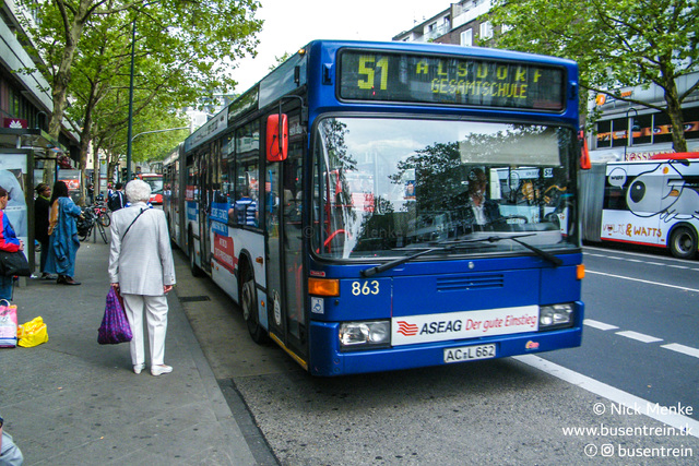 Foto van ASEAG Mercedes-Benz O405 GN 863 Gelede bus door Busentrein