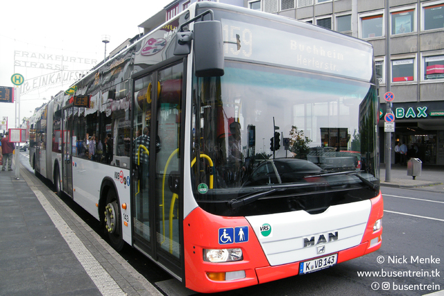 Foto van KVB MAN Lion's City G 143 Gelede bus door_gemaakt Busentrein