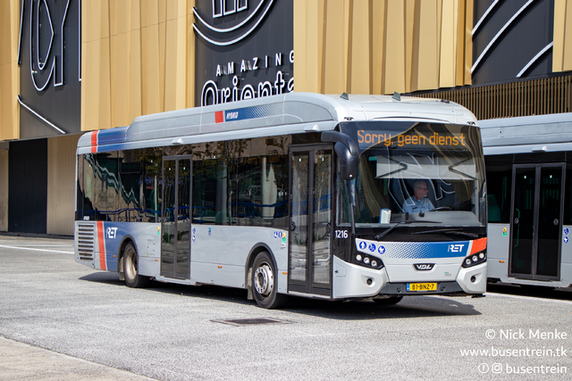 Foto van RET VDL Citea SLE-120 Hybrid 1216 Standaardbus door Busentrein