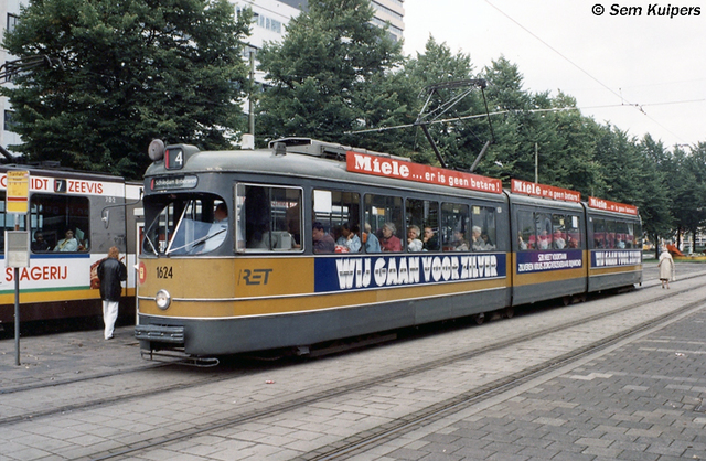 Foto van RET Rotterdamse Düwag GT8 1624 Tram door RW2014