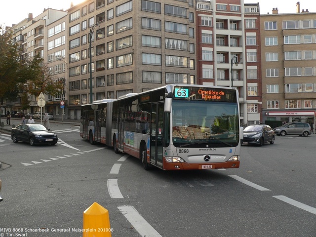 Foto van MIVB Mercedes-Benz Citaro G 8868 Gelede bus door tsov