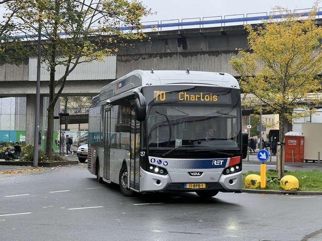Foto van RET VDL Citea SLE-120 Hybrid 1257 Standaardbus door Stadsbus