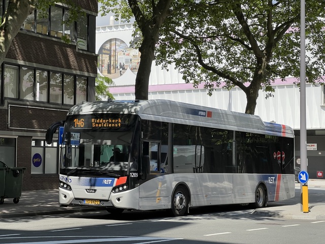 Foto van RET VDL Citea SLE-120 Hybrid 1209 Standaardbus door_gemaakt Stadsbus