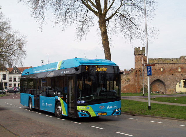 Foto van ARR Solaris Urbino 12 hydrogen 1309 Standaardbus door Sanderlubbers
