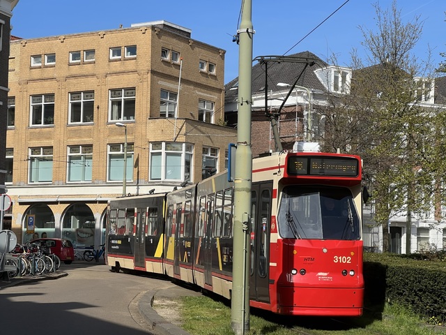 Foto van HTM GTL8 3102 Tram door Stadsbus