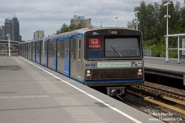 Foto van GVB M1/M2/M3 20 Metro door Busentrein
