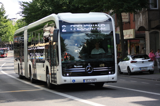 Foto van ASEAG Mercedes-Benz eCitaro G 498 Gelede bus door Tramspoor