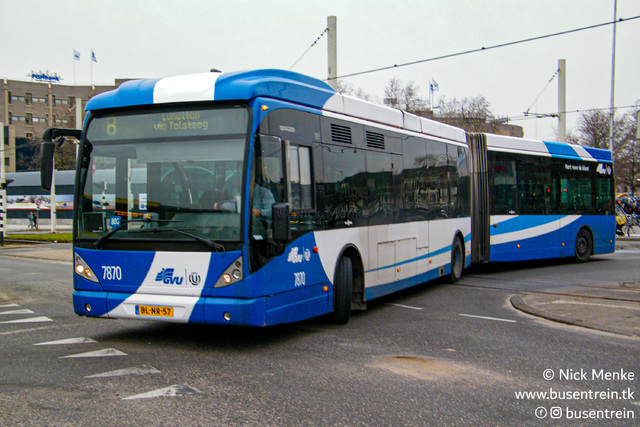 Foto van GVU Van Hool AG300 7870 Gelede bus door_gemaakt Busentrein