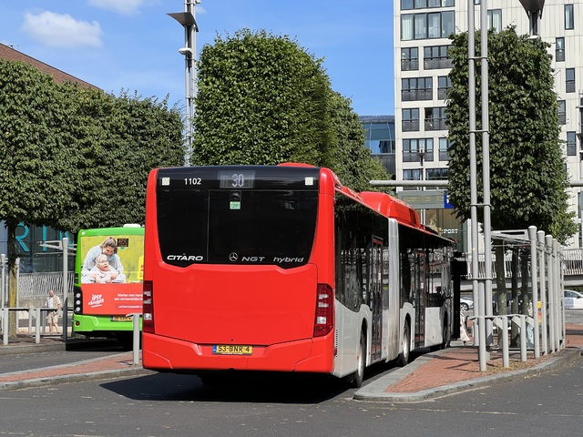 Foto van EBS Mercedes-Benz Citaro G NGT Hybrid 1102 Gelede bus door_gemaakt Stadsbus