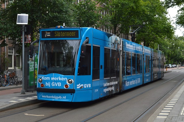 Foto van GVB Siemens Combino 2104 Tram door demivxo