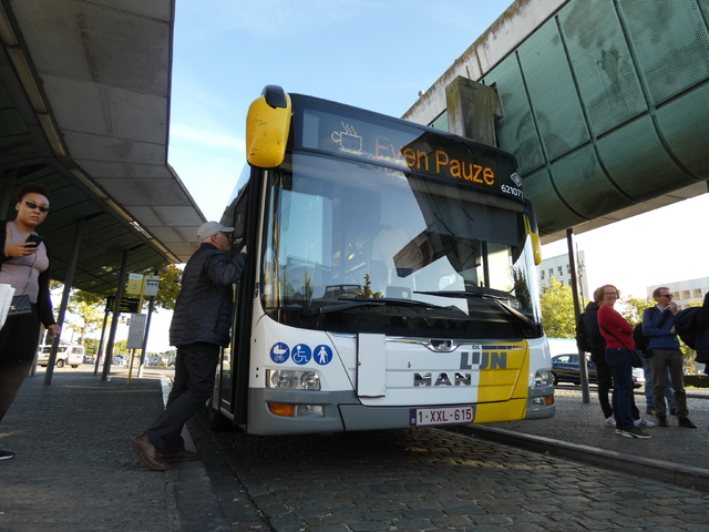 Foto van  Van Hool AG300  Gelede bus door Delijn821
