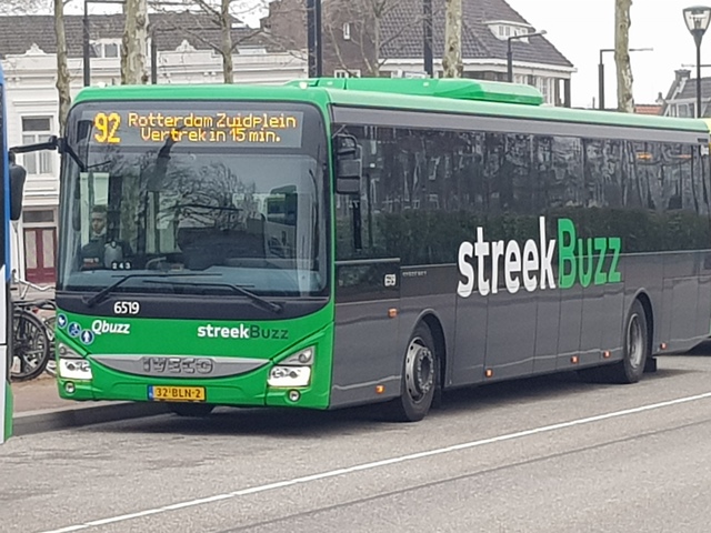 Foto van QBZ Iveco Crossway LE (13mtr) 6519 Standaardbus door treinspotter-Dordrecht-zuid
