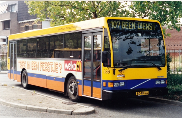 Foto van BBA Berkhof 2000NL 536 Standaardbus door wyke2207