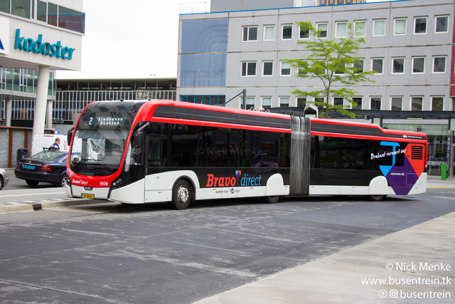 Foto van HER VDL Citea SLFA-181 Electric 9506 Gelede bus door_gemaakt Busentrein