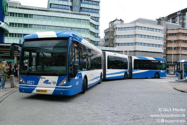 Foto van GVU Van Hool AGG300 4927 Dubbelgelede bus door_gemaakt Busentrein