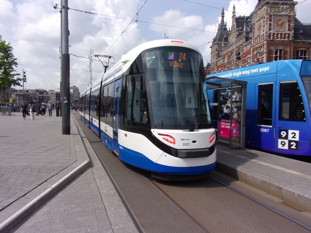 Foto van GVB 15G-tram (Urbos) 3027 Tram door Lijn45