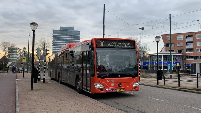 Foto van EBS Mercedes-Benz Citaro G NGT Hybrid 1103 Gelede bus door Stadsbus