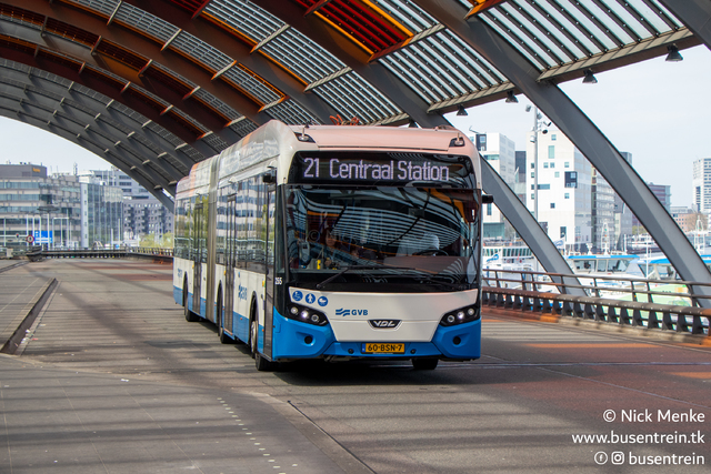 Foto van GVB VDL Citea SLFA-180 Electric 2255 Gelede bus door Busentrein
