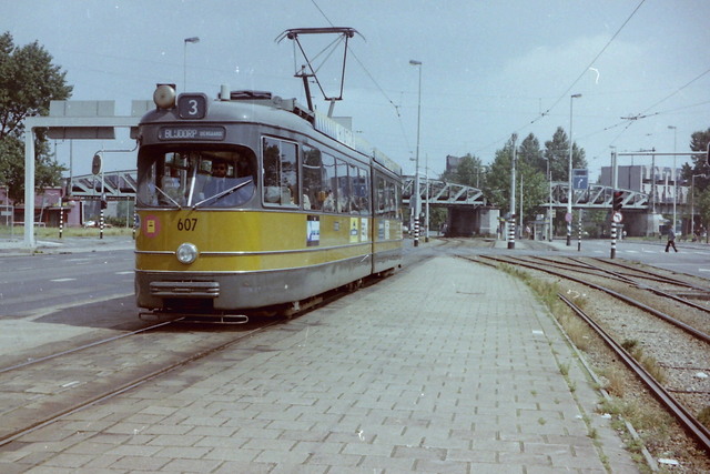 Foto van RET Rotterdamse Düwag GT6 607 Tram door JanWillem