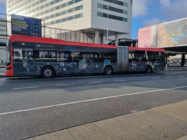 Foto van CXX Ebusco 2.2 (18mtr) 9812 Gelede bus door_gemaakt Tramspoor