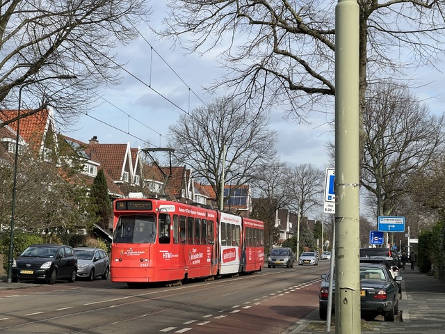 Foto van HTM GTL8 3147 Tram door Stadsbus