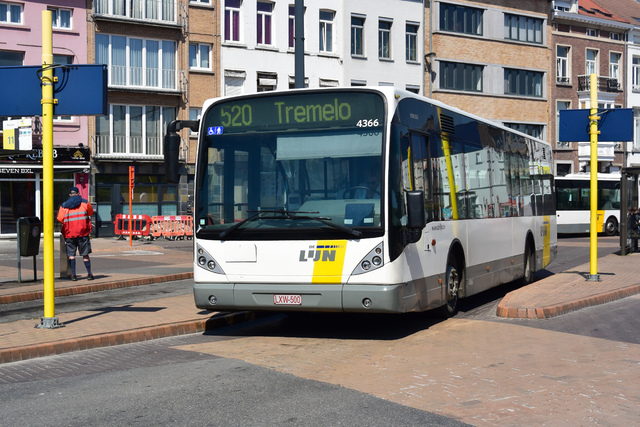 Foto van DeLijn Van Hool A360 4366 Standaardbus door NLRail