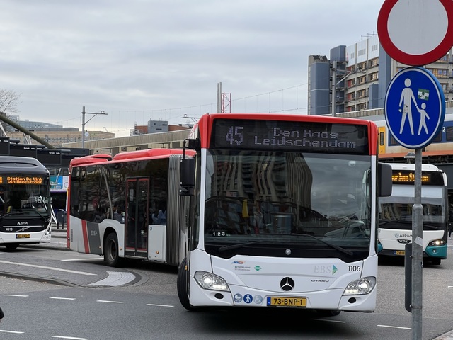 Foto van EBS Mercedes-Benz Citaro G NGT Hybrid 1106 Gelede bus door_gemaakt Stadsbus