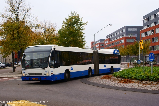 Foto van GVB Berkhof Jonckheer G 584 Gelede bus door tsov