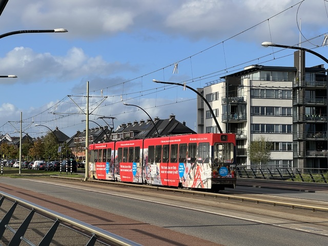 Foto van HTM GTL8 3107 Tram door_gemaakt Stadsbus