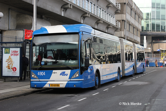 Foto van GVU Van Hool AGG300 4904 Dubbelgelede bus door Busentrein
