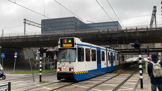 Foto van GVB 11G-tram 909 Tram door Stadsbus