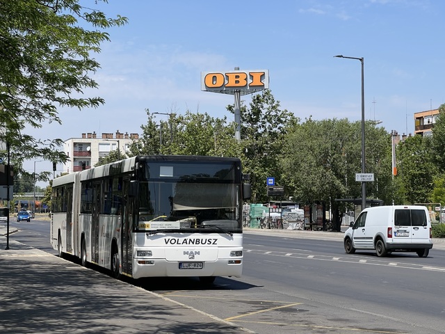 Foto van Volanbusz MAN A75 824 Gelede bus door Stadsbus