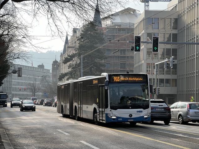 Foto van VBZ Mercedes-Benz Citaro G 426 Gelede bus door_gemaakt Stadsbus