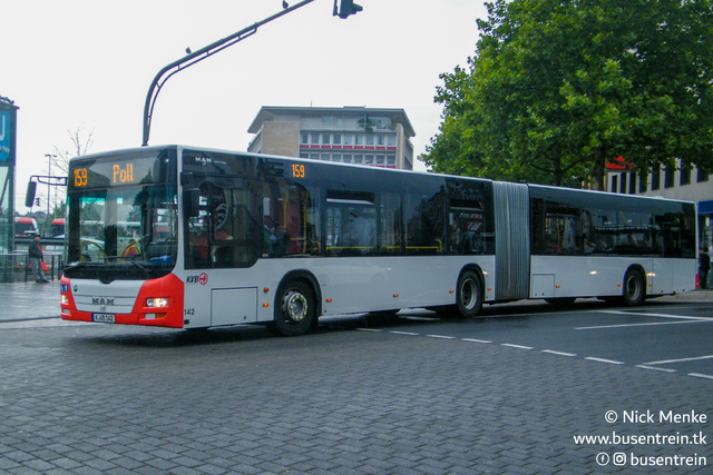 Foto van KVB MAN Lion's City G 142 Gelede bus door_gemaakt Busentrein