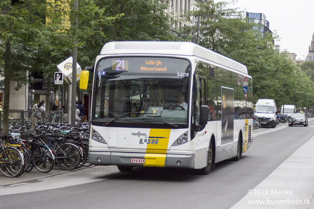 Foto van DeLijn Van Hool A360 Hybrid 5409 Standaardbus door Busentrein