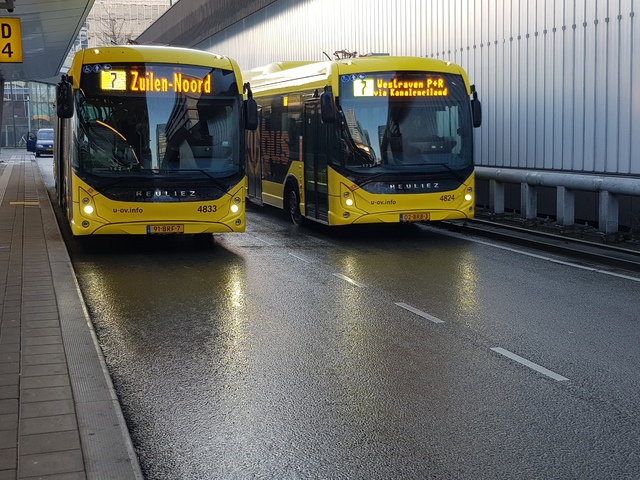 Foto van QBZ Heuliez GX437 ELEC 4833 Gelede bus door treinspotter-Dordrecht-zuid