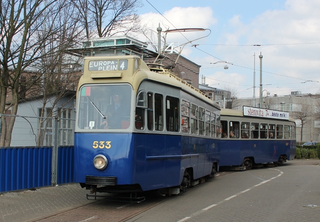 Foto van GVB Amsterdamse drieasser 533933 Tram door JaKo177