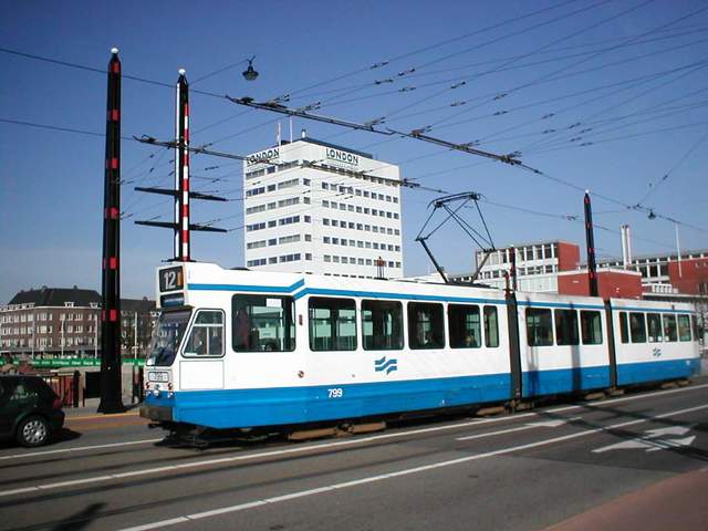 Foto van GVB 9- & 10G-tram 799 Tram door Perzik
