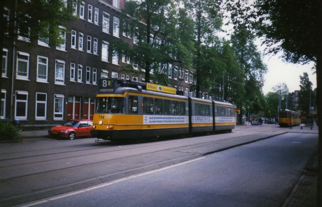 Foto van GVB 7G-Tram 714 Tram door Roel1953