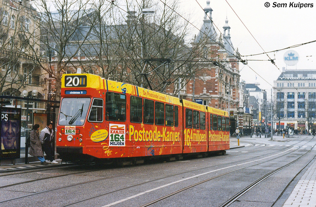 Foto van GVB 9- & 10G-tram 816 Tram door_gemaakt RW2014