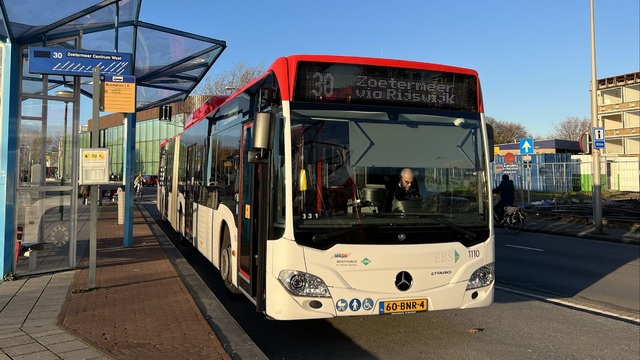 Foto van EBS Mercedes-Benz Citaro G NGT Hybrid 1110 Gelede bus door Stadsbus