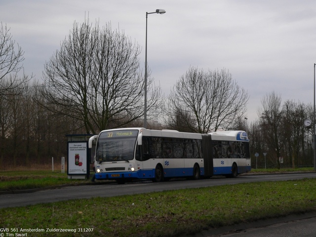 Foto van GVB Berkhof Jonckheer G 561 Gelede bus door tsov